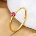 Copper twin style geometric ring with single diamond element in available colours