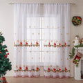 Christmas snowflake embroidery curtain with American style design in polyester material