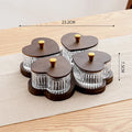 Glass fruit platter set with transparent heart-shaped lid in mild luxury retro style