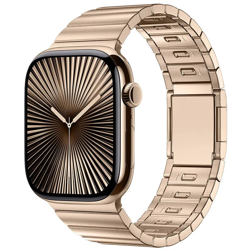 Stainless steel magnetic buckle watch strap for Apple Watch in business style