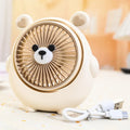 USB desk fan in dog design with three speed settings and quiet 36-45dB motor