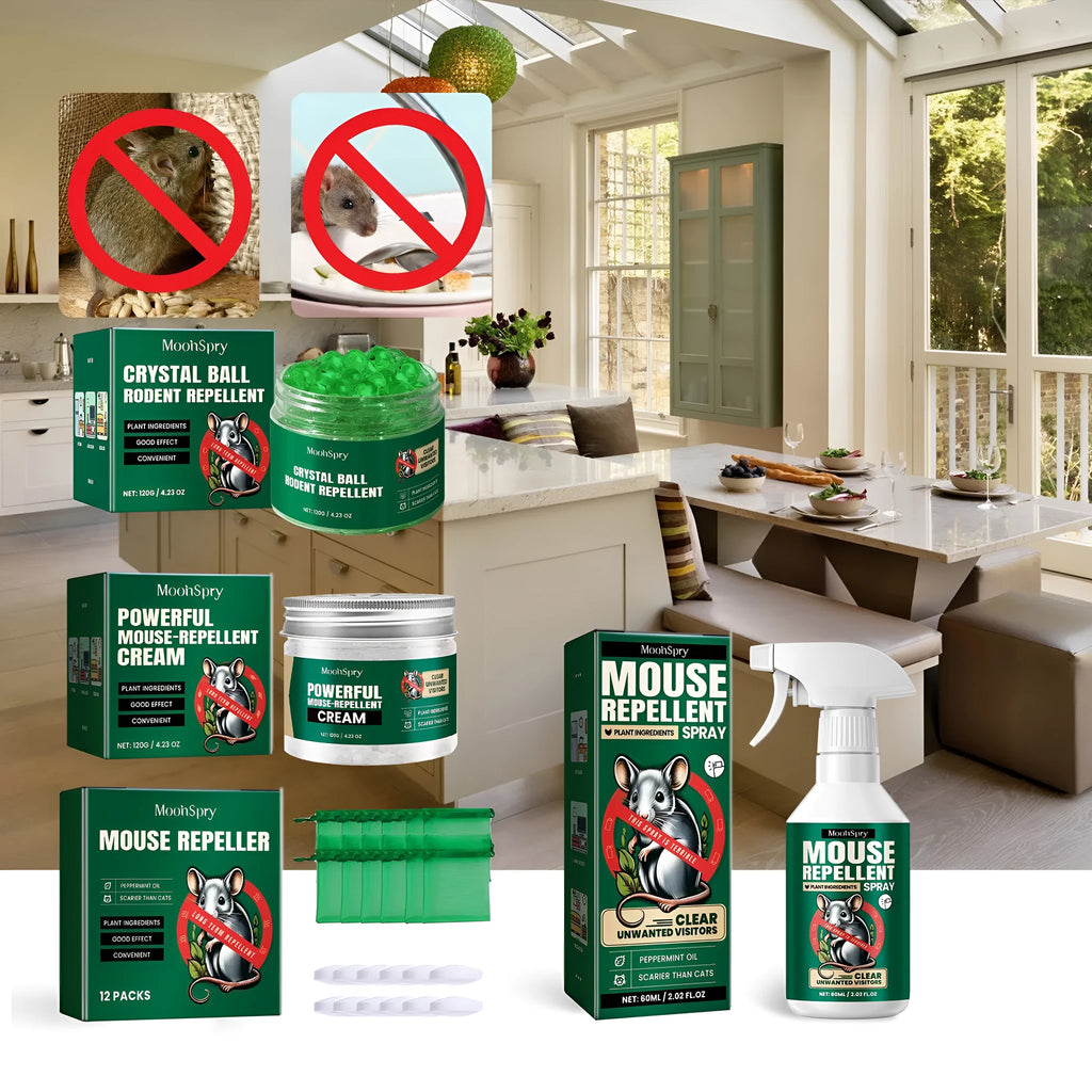 60ml natural rat repellent spray bottle with essential oils for home, outdoor and car rodent protection