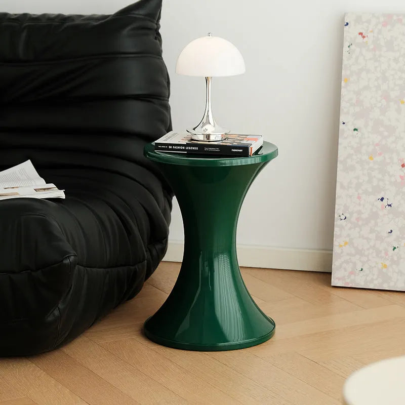 Plastic hourglass style shoe changing stool in multiple colour options