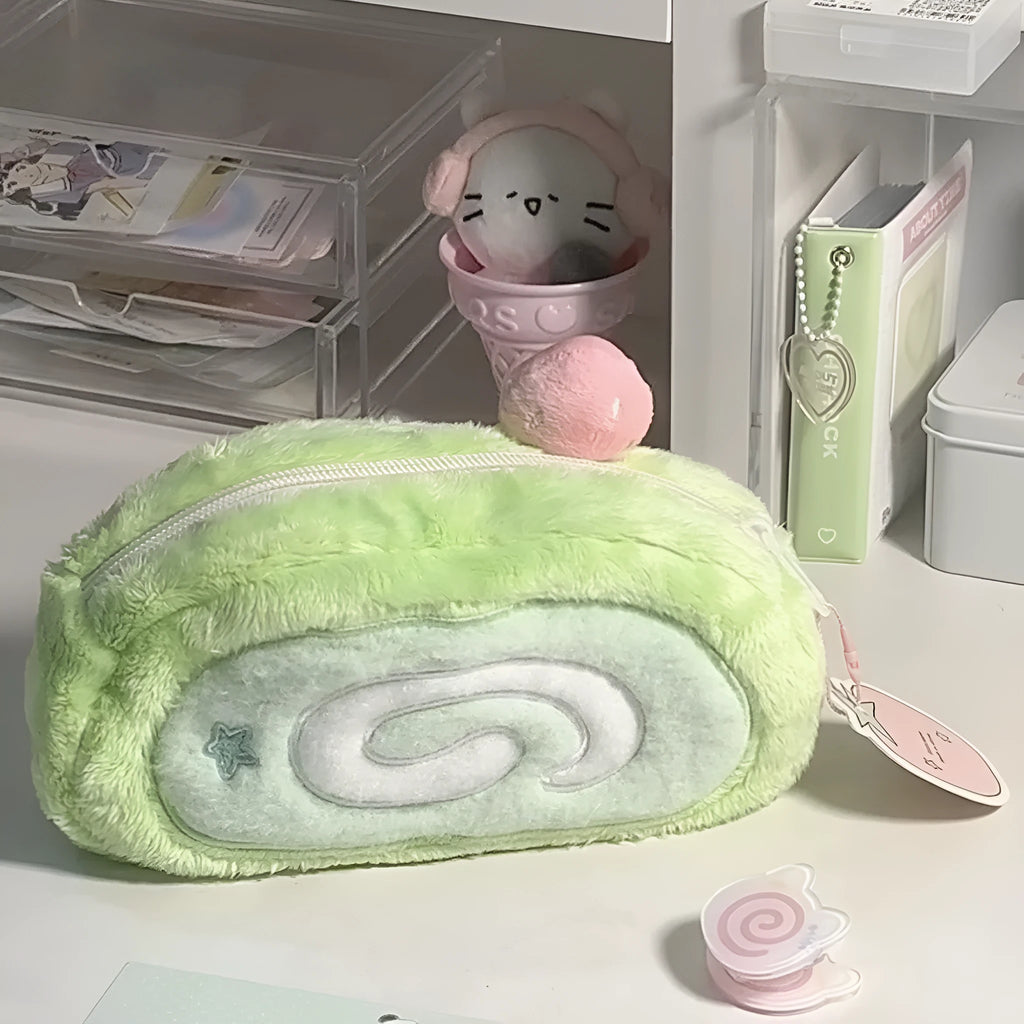 Honeydew Roll velvet Swiss roll cake design pencil case in Korean style