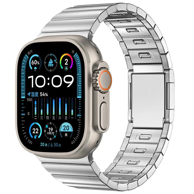 Stainless steel magnetic buckle watch strap for Apple Watch in business style