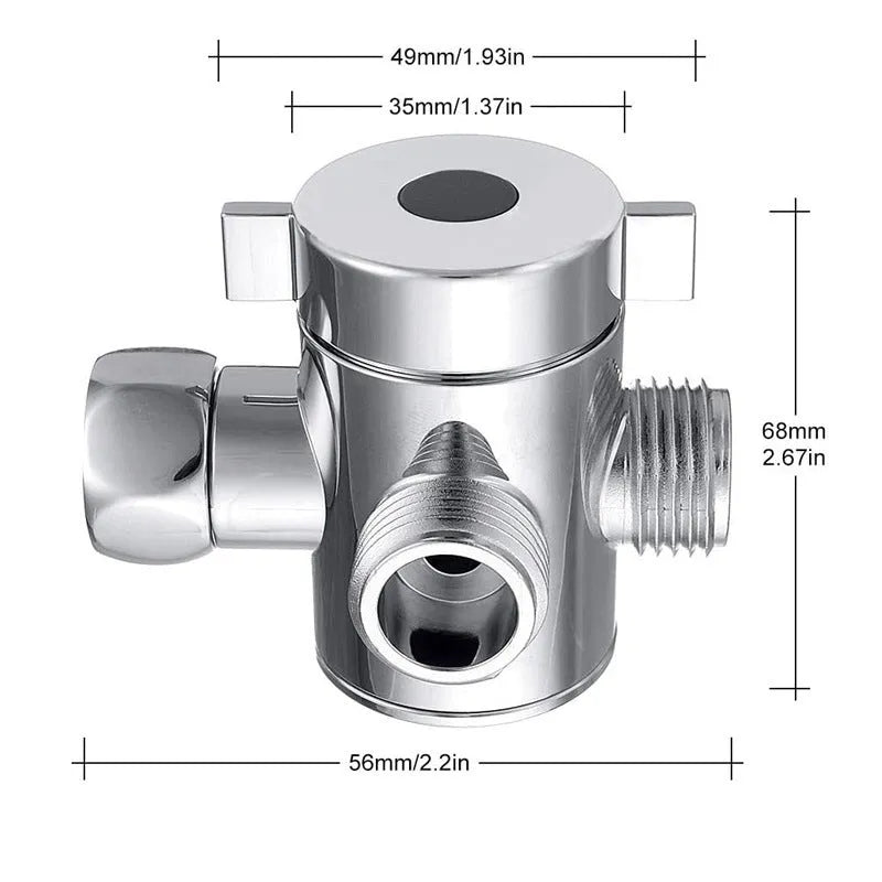 Copper shower water distributor with American bracket in modern simplicity style