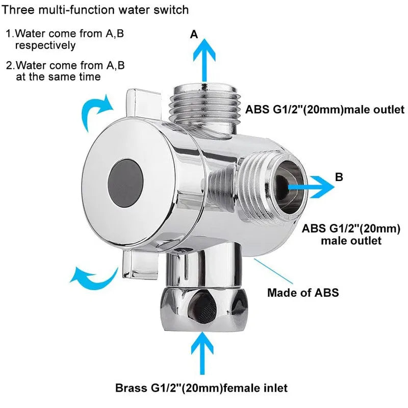 Copper shower water distributor with American bracket in modern simplicity style