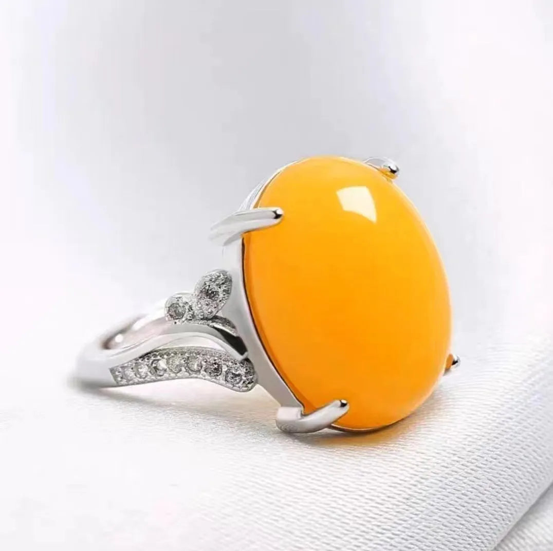 Alloy geometric sapphire ring with adjustable opening in five colour options