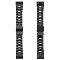 Metal watch strap for Garmin Fenix and Jiaming watches showing quick-release mechanism