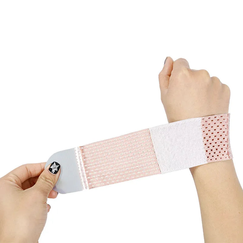 High elastic breathability athletic wristguard in black, gray, and pink colour options