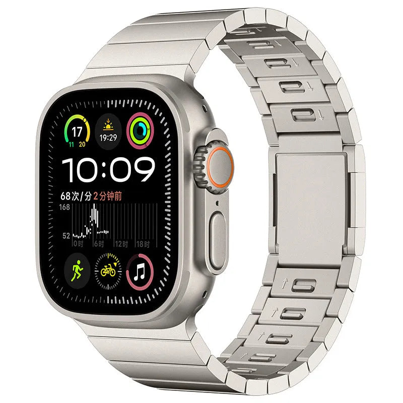 Stainless steel magnetic buckle watch strap for Apple Watch in business style