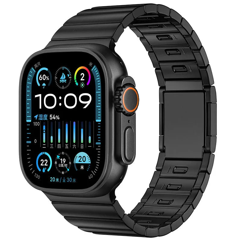 Stainless steel magnetic buckle watch strap for Apple Watch in business style