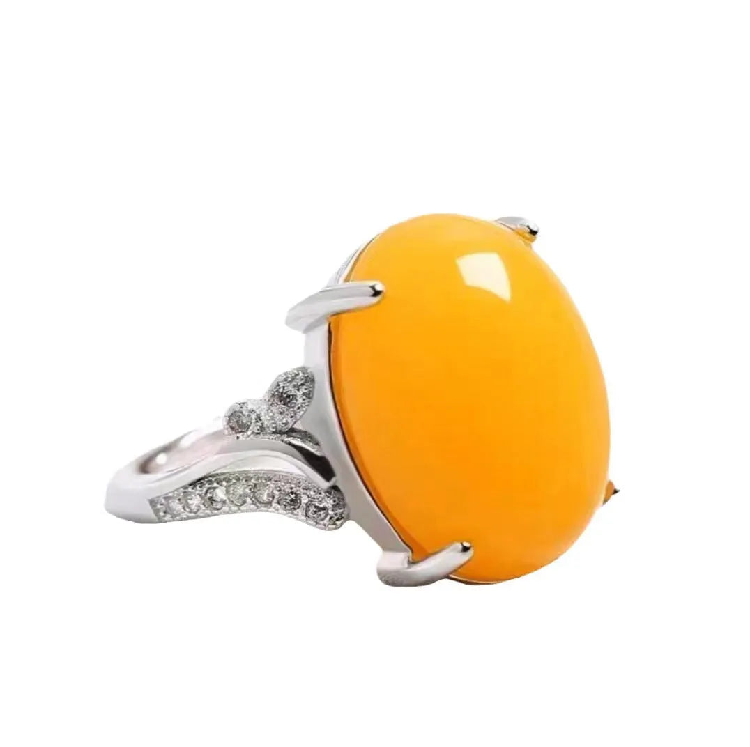 Alloy geometric sapphire ring with adjustable opening in five colour options