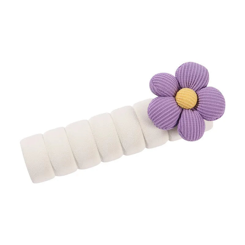 Round floral door handle protective cover in various colours showing PEVA construction
