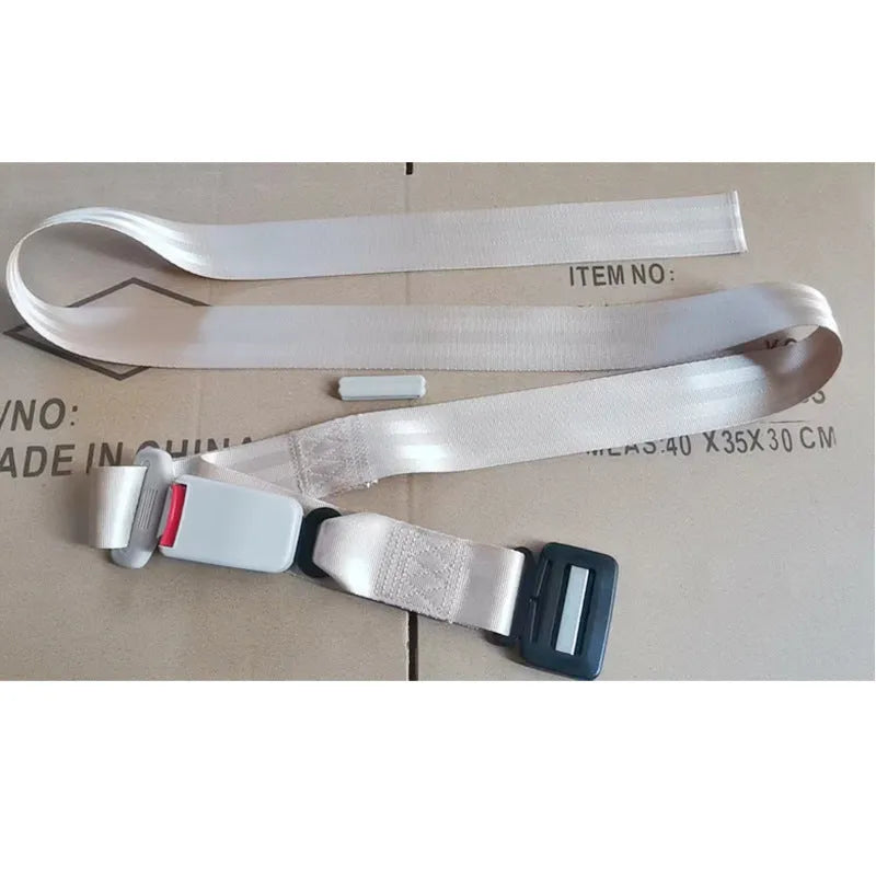 Pregnancy seat belt support in black, beige, and red colour options with wrap-around design