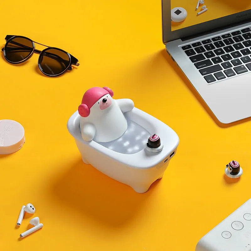 White desktop USB air humidifier with large water tank and control buttons.