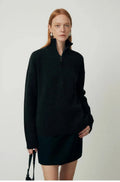 Loose lapels wool bandage dress in black or grey with long sleeves
