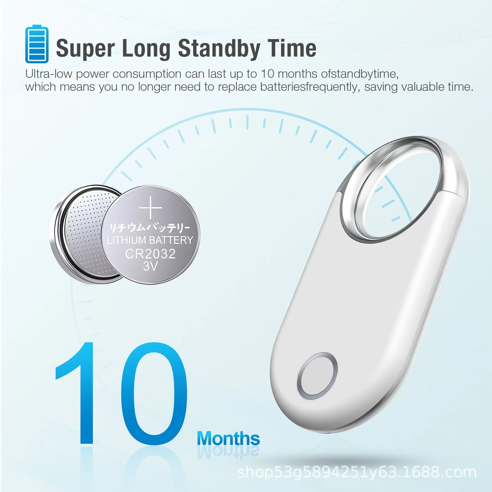 Black and white compact GPS anti-lost tracker device for pets and children