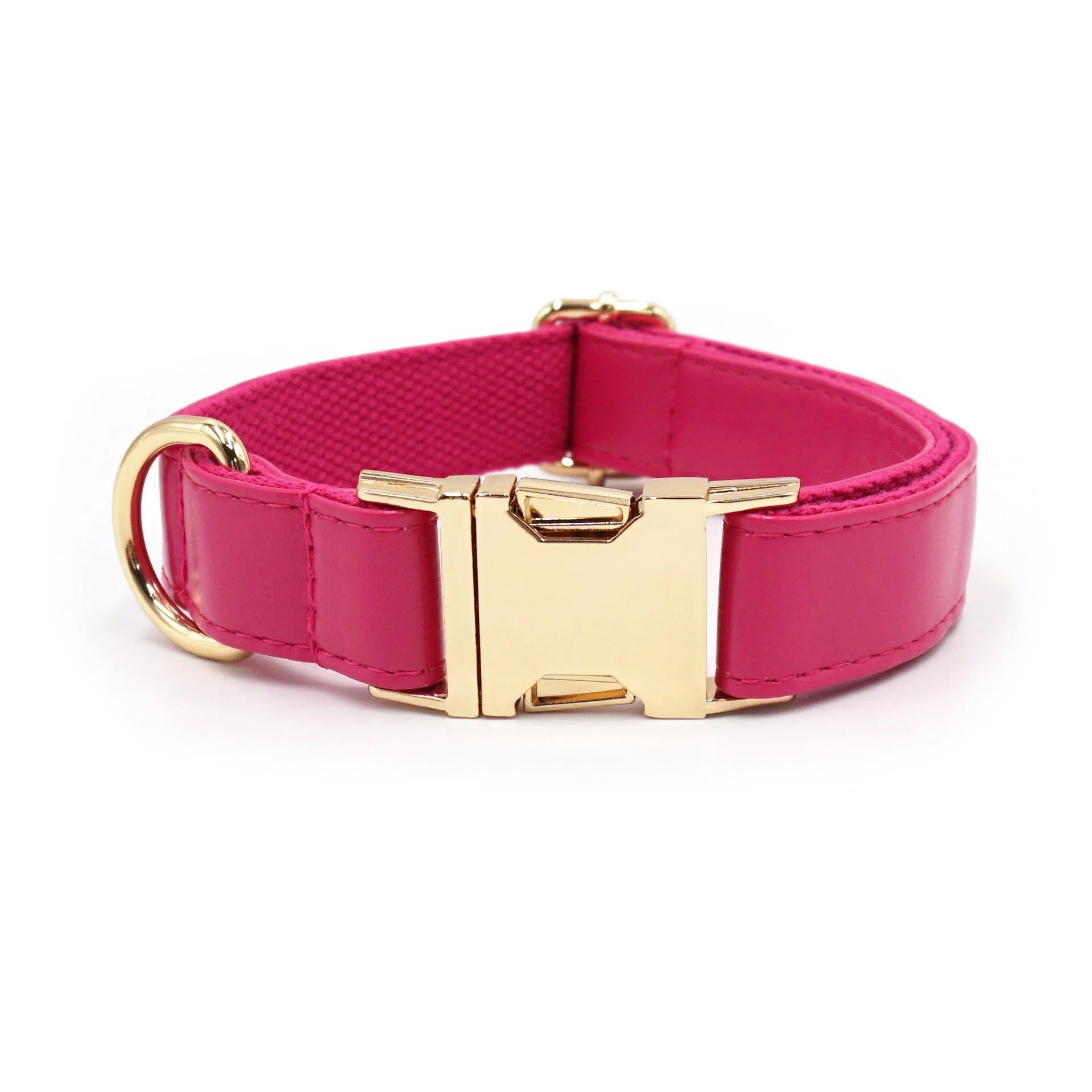 Leather Velvet-style dog collar shown in multiple colour options including caramel, dark blue, and dark brown.