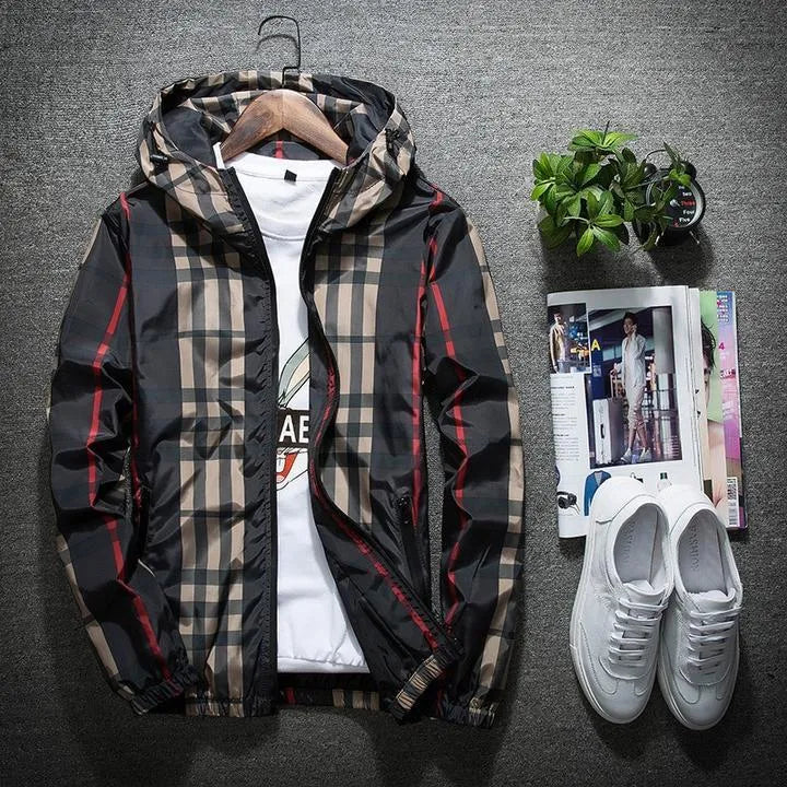 Covrlge men's camouflage hooded jacket with luminous zipper spring casual coat MWJ011 in green colour front view