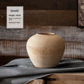 Pastoral Chinese style stoneware glazed vase, handmade ceramic with glass surface, available in small medium and large sizes