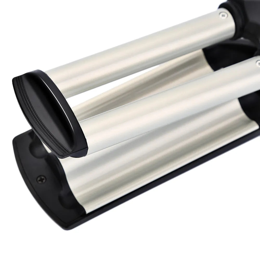 Black ceramic curling iron for short hair with 16-20mm tourmaline barrel and 10 heat settings
