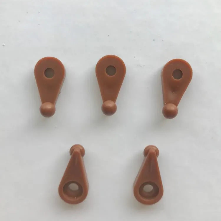 Plastic mirror clip for glass cabinet and wardrobe mirror fixing, transparent or brown, pack of 50