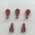 Plastic mirror clip for glass cabinet and wardrobe mirror fixing, transparent or brown, pack of 50