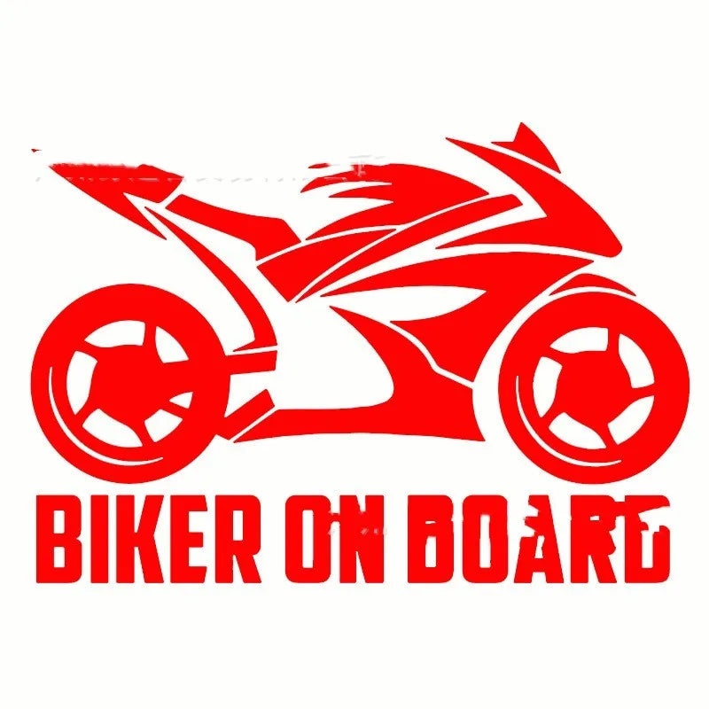 Reflective motorcycle silhouette safety sticker on PET material in various colours.