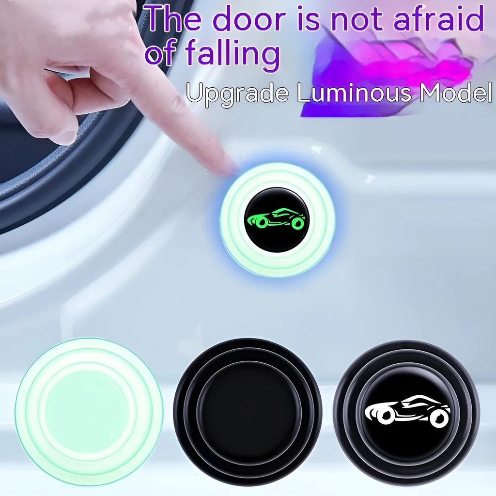 Silicone car door shock pads in black and luminous colours with car logo option