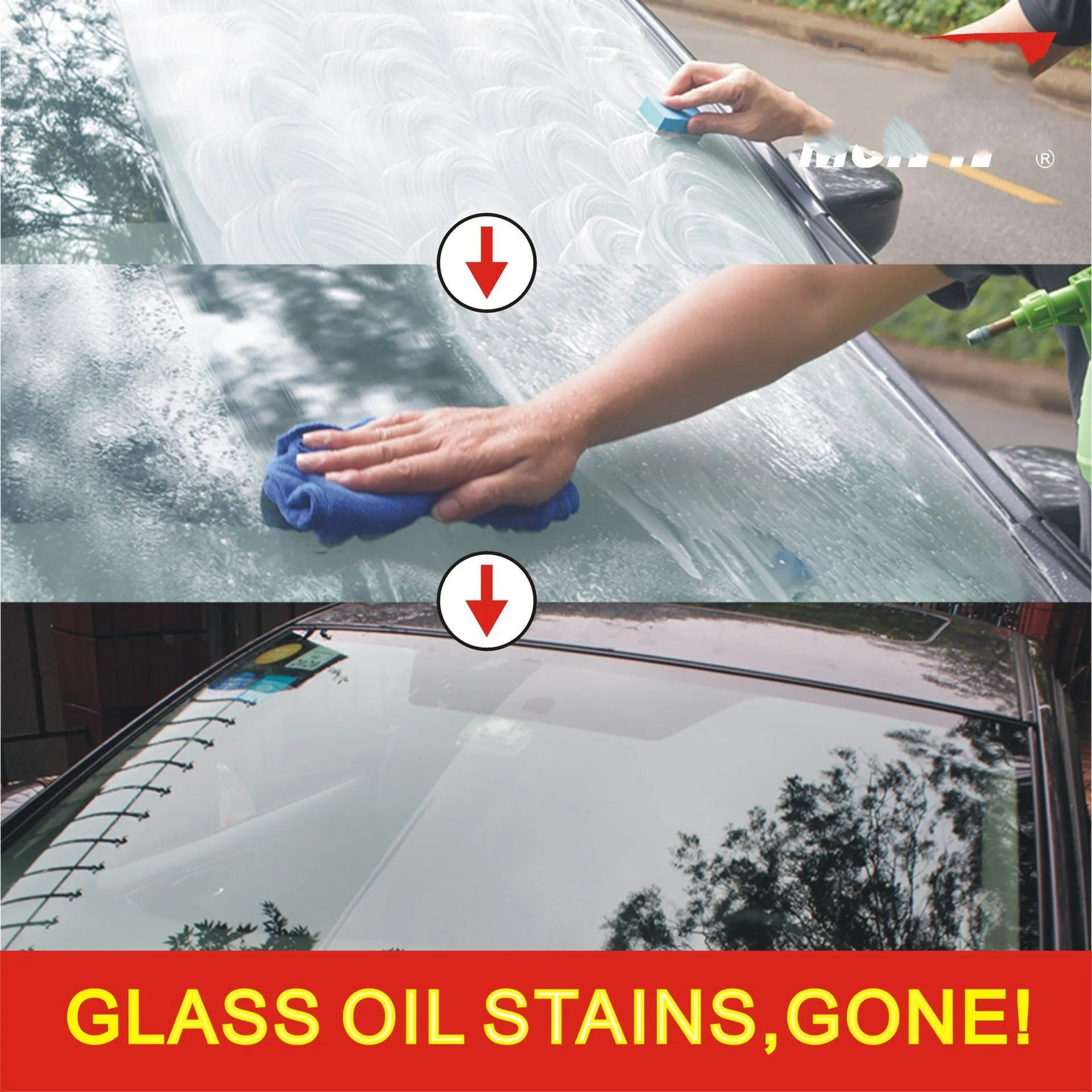 15ml automotive glass anti-fog spray in white English packaging for car windscreen rain protection