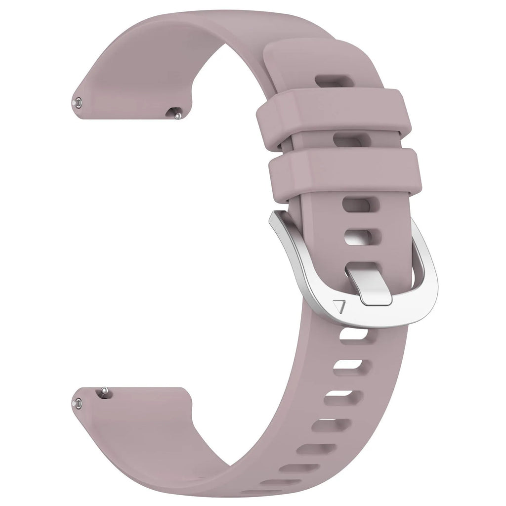 Sports style glossy silicone strap for Garmin watch, 18mm width, black colour, with OPP bag
