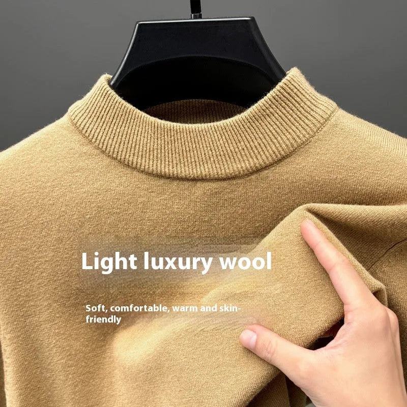 Men's half turtleneck wool jumper in regular fit available in multiple colours