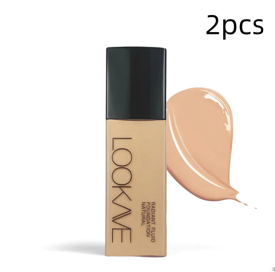 LOOKAVE Matte Liquid Foundation bottle in 21ml size showing shade options LK63C-01 to 06.