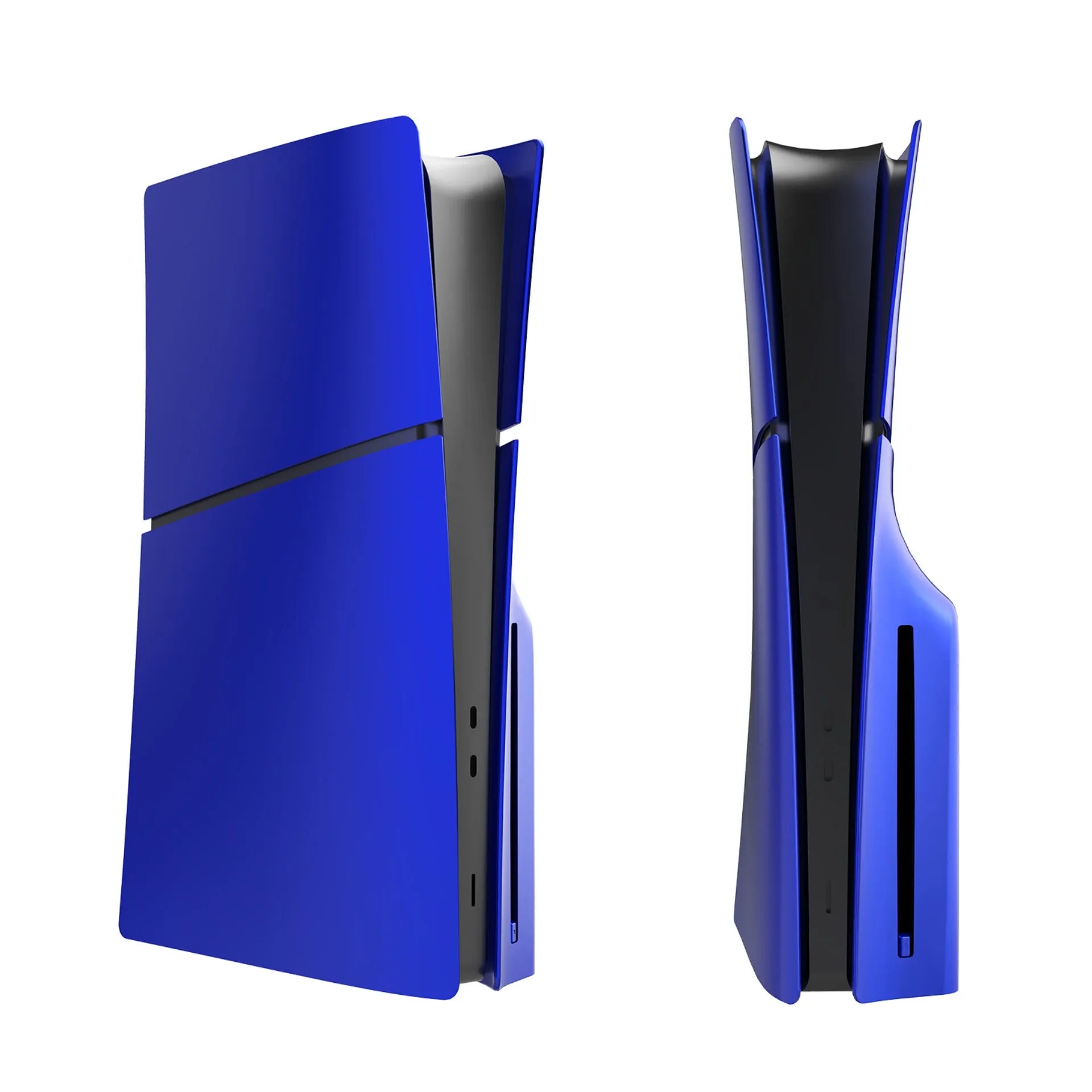 PS5 Slim replacement shell in ABS plastic, shown in Digital Cobalt Crystal Blue colour.