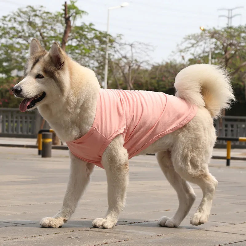 Cotton dog vest summer tshirt for small medium large dogs XS-5XL breathable pet top