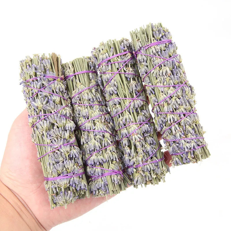 A single 4-inch long natural dried flower aromatherapy stick with lavender fragrance.