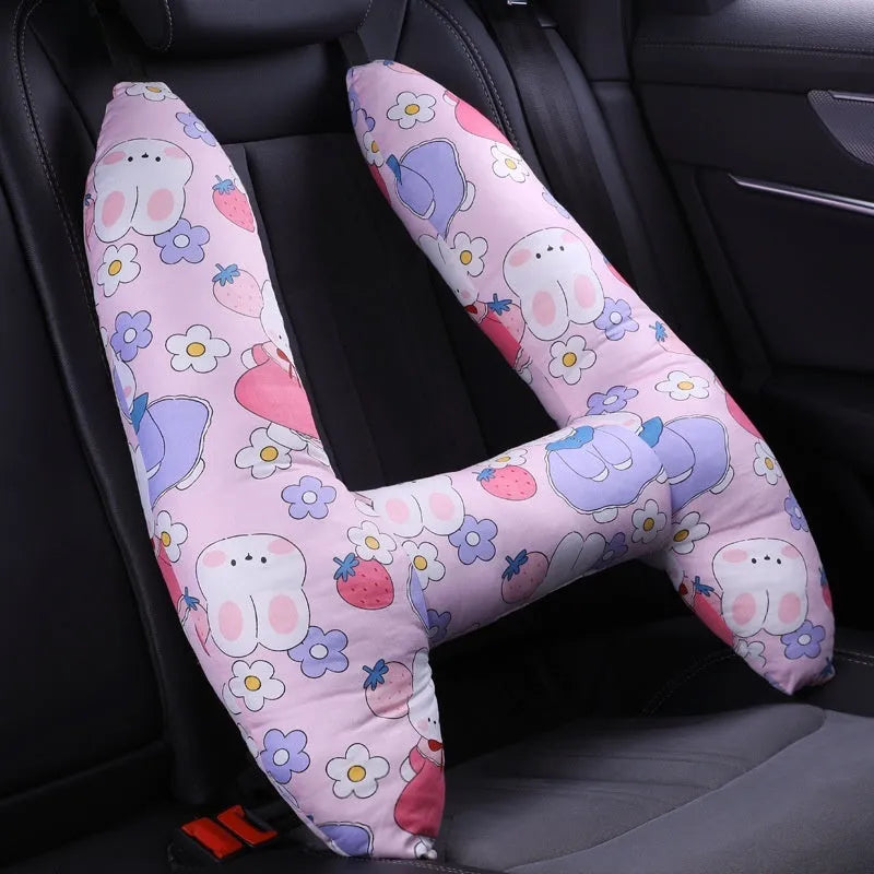 55x70cm car headrest pillow with pearl cotton filling in various pattern options