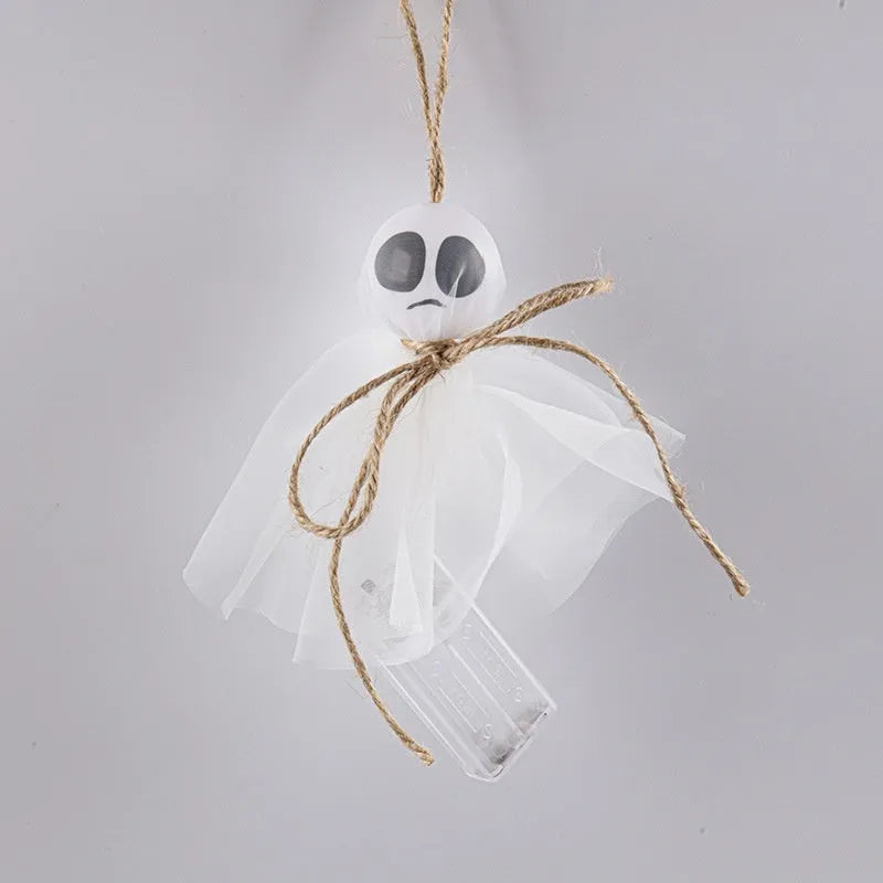 Colourful LED ghost lantern chain with battery box for Halloween decoration