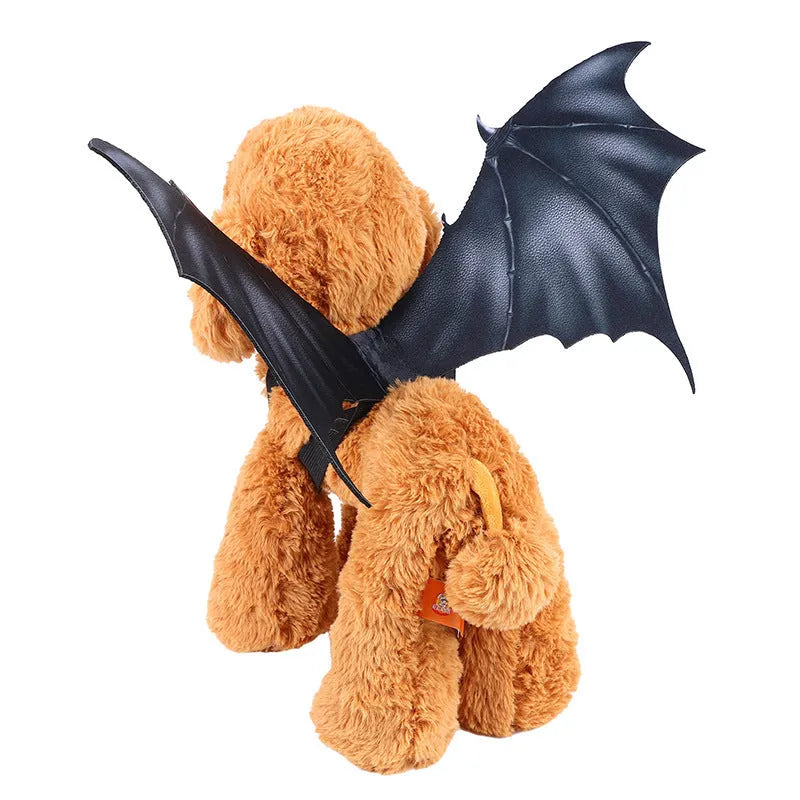 Black cloth bat wing pet costume accessories in three sizes for Halloween dressing
