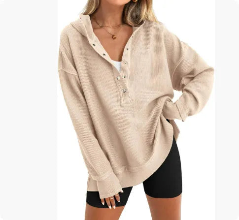 Women's loose fit raglan sleeve sweater in peacock green, peach, black, navy, gray, khaki, or apricot.