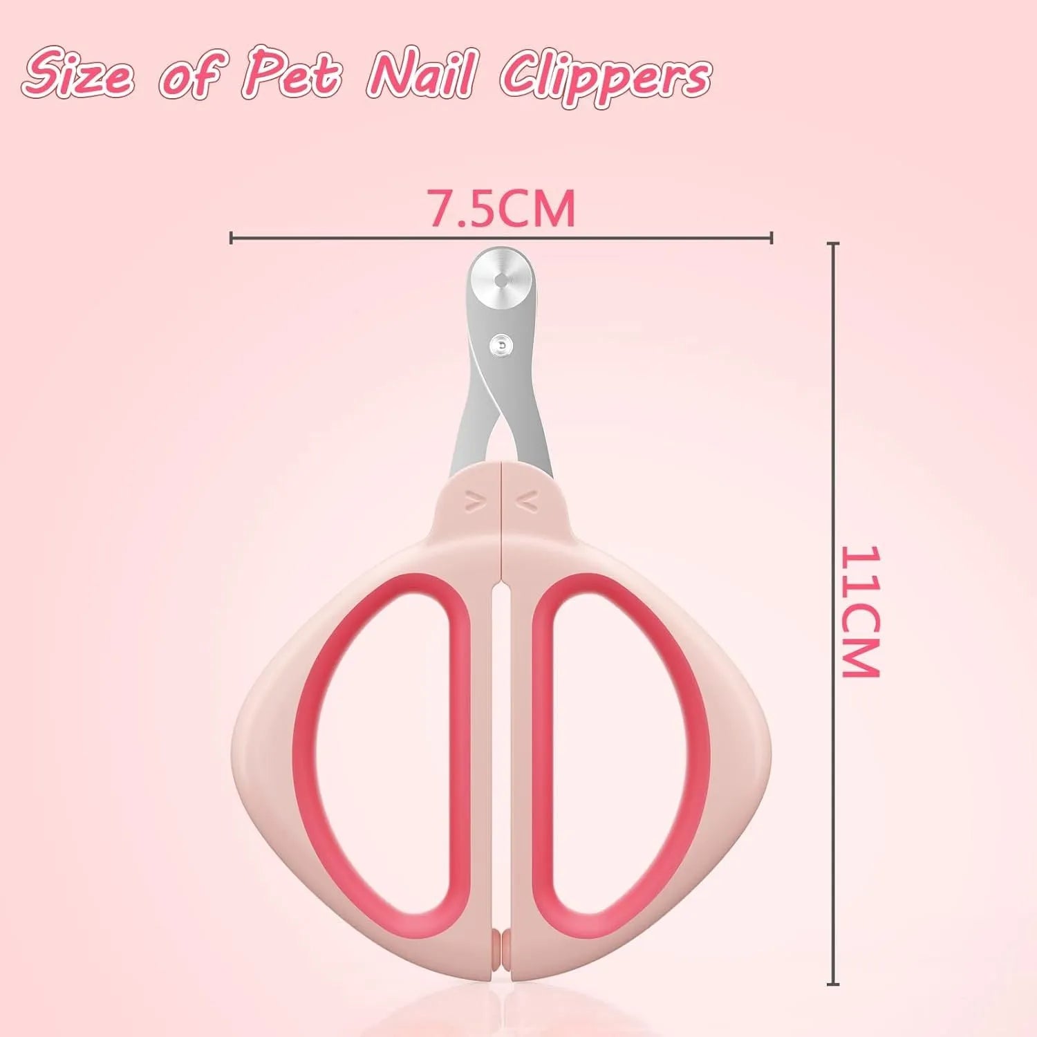 Blue cat nail clipper with a round positioning hole and non-slip handle for safe pet grooming.