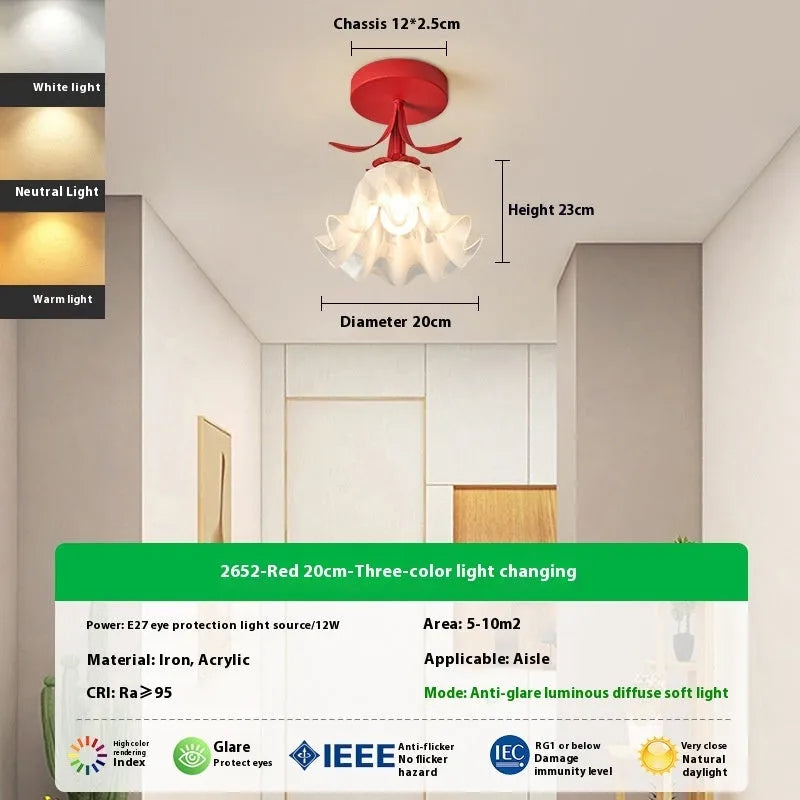 Cream coloured Linglan flower corridor aisle light with modern simple design