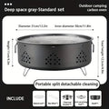Portable stainless steel barbecue grill with detachable design and storage bag for outdoor camping