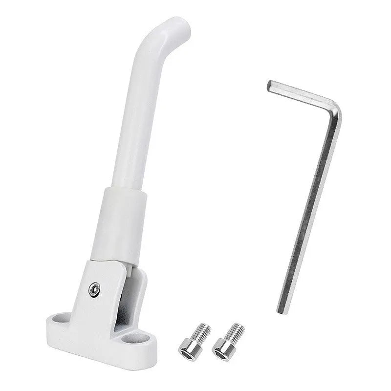 Aluminium alloy electric scooter foot brace accessory in black, white and grey colours