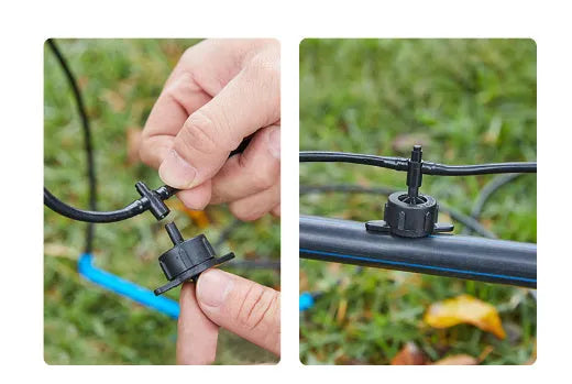 PE tee water distributor for micro spray garden irrigation system