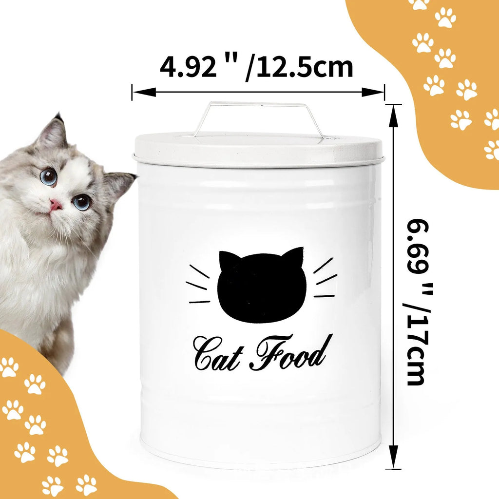 Moisture-proof iron sheet round storage can in black and white with 301-500ml capacity