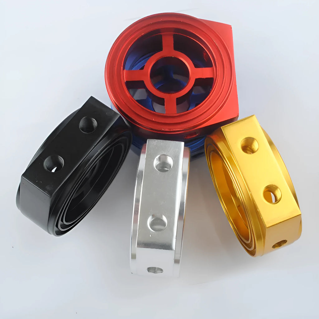 Aluminium oil pressure gauge adapter in multiple colours for universal automotive applications