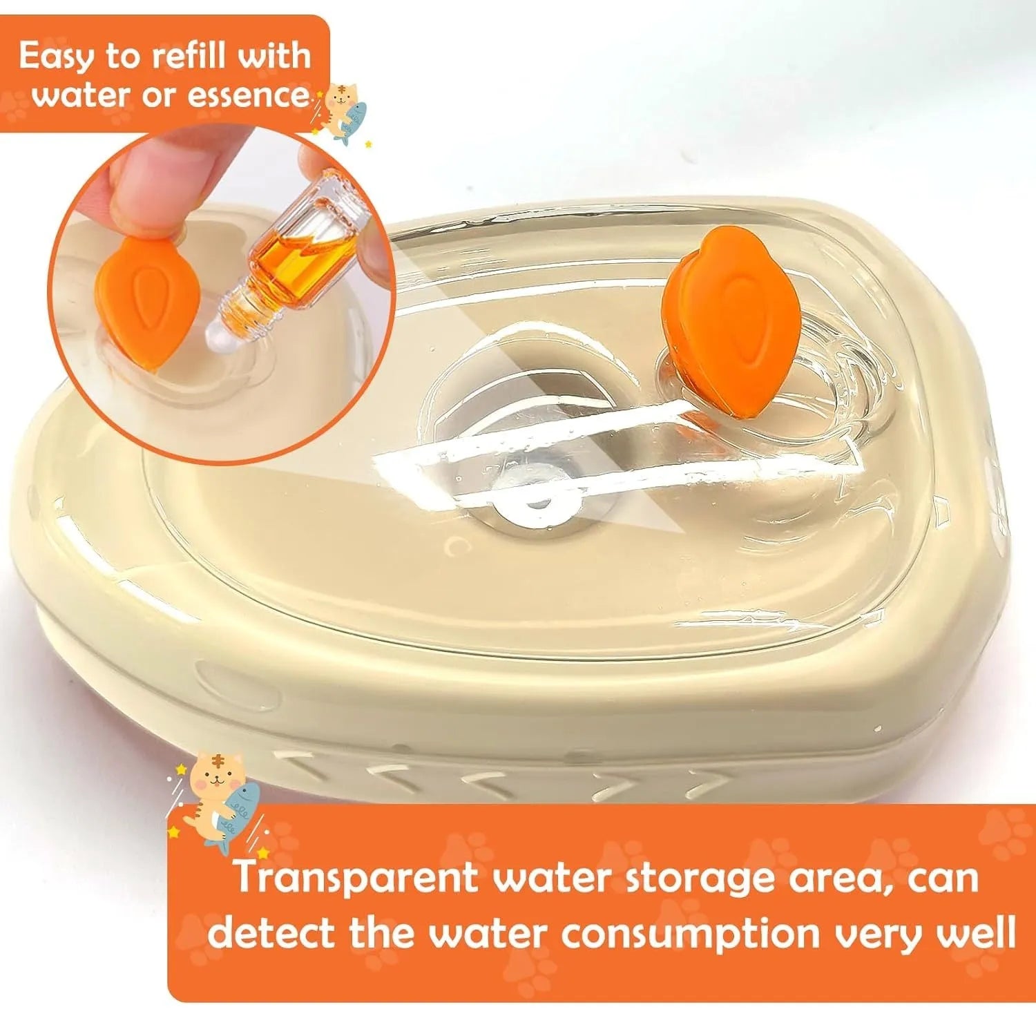 Yellow 4-in-1 cat steam brush with silicone teeth, water tank, and UV ringworm detector lamp