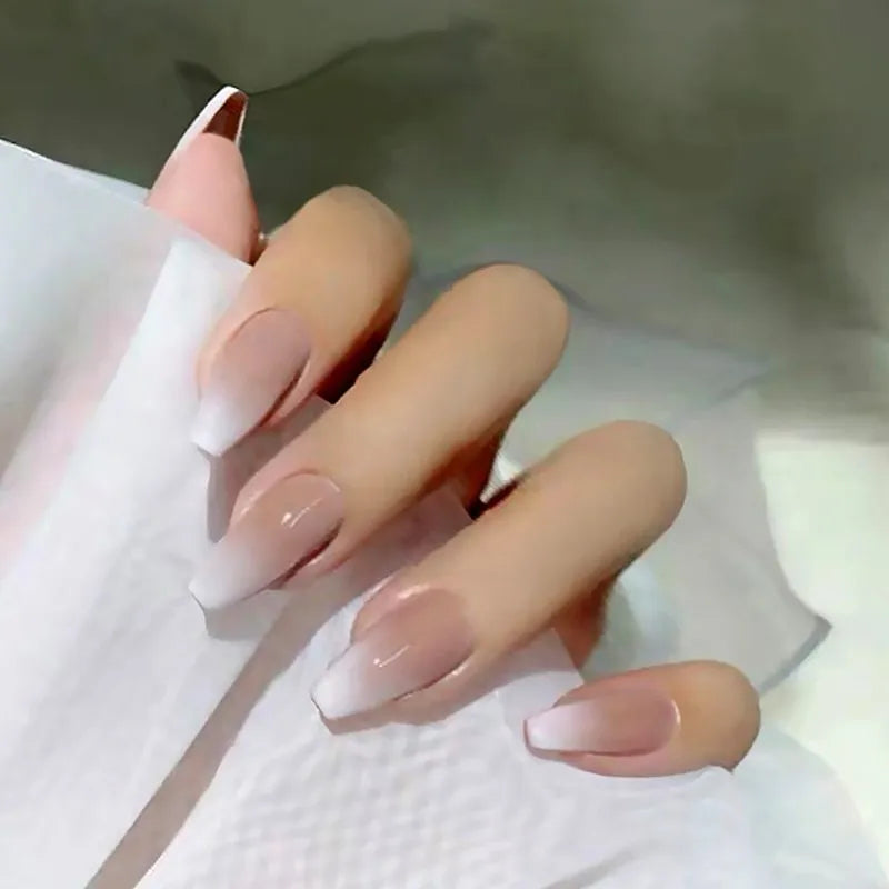 Head matte frosted almond shape false nails in multiple colours including Black and Leopard print, 24 pieces with glue